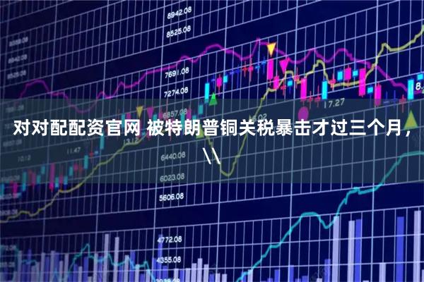 对对配配资官网 被特朗普铜关税暴击才过三个月，\