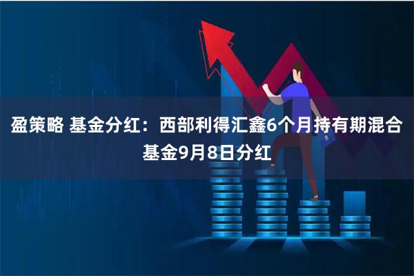 盈策略 基金分红：西部利得汇鑫6个月持有期混合基金9月8日分红